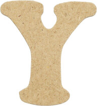 Buchstabe, Y, H 4 cm, Stärke: 2,5 mm, MDF, 10 Stück