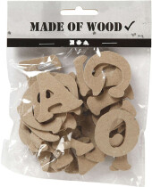 Holz Buchstaben, A - Z, H 4 cm, Stärke: 2,5 mm, MDF,...