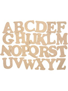 Holz Buchstaben, A - Z, H 4 cm, Stärke: 2,5 mm, MDF, 26 Stück
