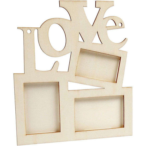 Rahmen-LOVE, Holz, 1 Stück