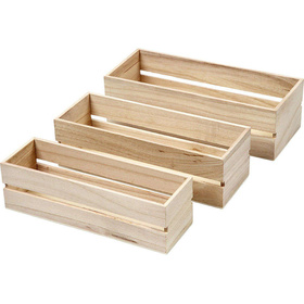 Holz Boxen, Kaiserbaum, 3 Stück