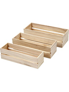 Holz Boxen, Kaiserbaum, 3 Stück