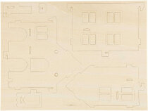 3D-Holzpuzzle, Haus mit Veranda