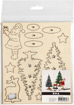 Zusammensteckbare Holzfiguren, Weihnachtsmann,...