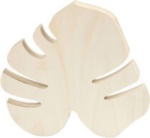 Monstera-Blatt, Holz, H: 24 cm, B: 25 cm, 1 Stück