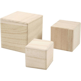 Holzwürfel Set mit 3 Größen