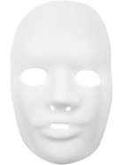 Gesichts-Vollmaske, 24 x 15,5 cm, Weiß, 12 Stück