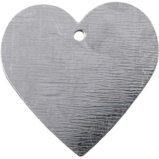 Herz aus Metall 30x30 mm 1 mm, 15 Stück
