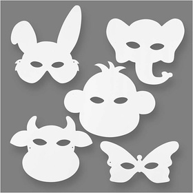 Tier-Masken, 13-24  x 20-28 cm, 16 Stück