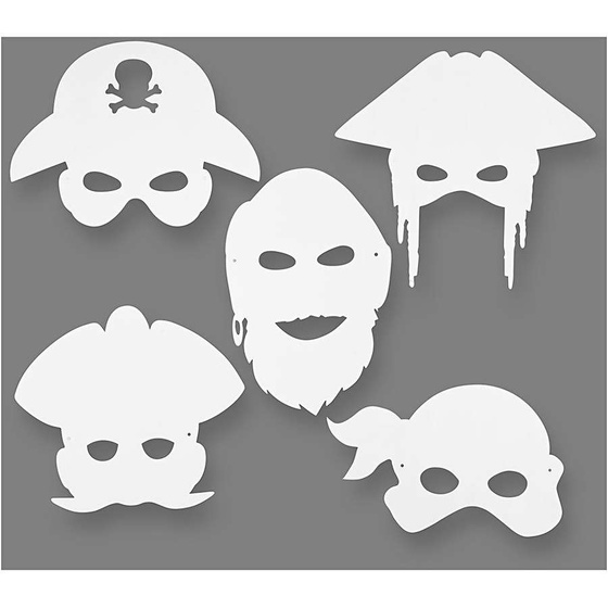 Piraten-Masken, 16-26  x 17,5-26,5 cm, 16 Stück