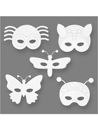 Insekten-Masken, 14-17  x 19,5-23 cm, 16 Stück