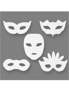 Karnevals Masken, 8,5-19  x 15-20,5 cm, 16 Stck