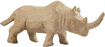 Rhinozeros aus Pappmaschee 18 x 7,5 cm