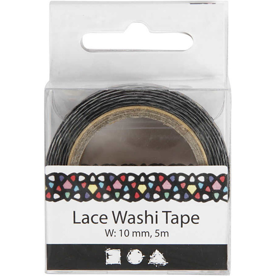 Washi Tape, 10 mm, 5m, Spitzenmuster