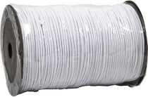 Elastikband, 2 mm, Weiß, 250m