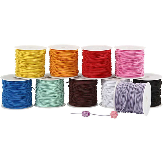 Elastikband, 1 mm, 10 Farben, 10x25m
