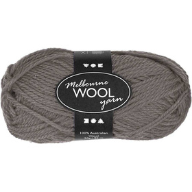 Melbourne Wolle, Grau, 50g