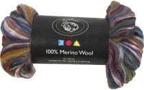Wolle vom Merino-Schaf, Gelb/grün, 50g