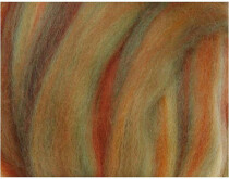 Multicolor-Wolle vom Merino-Schaf, Orange, 50g