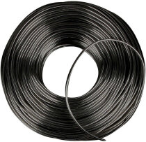 Aluminumdraht, 2,5 mm, Schwarz, rund, 75m