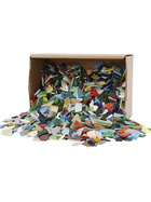 Mosaiksteine aus Glas, 8-20 mm, Strke: 2-3 mm, sortierte Farben, 2kg