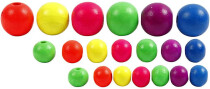 Perlen-Mix in Neonfarben, 16 mm, LochGröße 3...