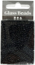 Rocailleperle, Größe 12; 2 mm, Schwarz, 25g
