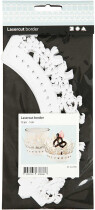 Zierborte, H 5 cm, 8 cm, Weiß, Blume und Vogel, 12...