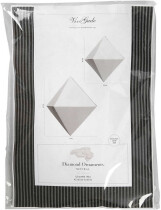 Diamant-Aufhänger, H 6,5+8,5 cm, 180 g, Weiß,...