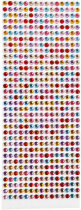 Strassstein-Sticker 10 Blätter verschiedene Farben