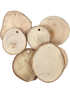 Holzscheiben, 4-7 cm, Stärke: 5 mm, 25 Stück