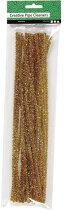 Pfeifenreiniger, 6 mm x  30 cm, Gold, 24 Stück