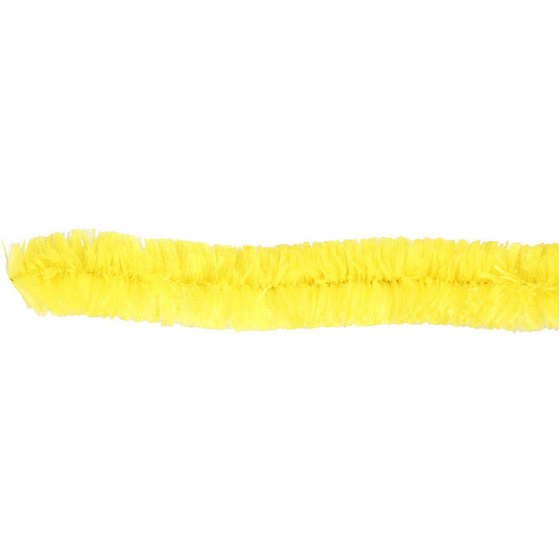 Pfeifenreiniger / Chenille-Draht, 30 mm x  40 cm, Gelb, 4 Stück