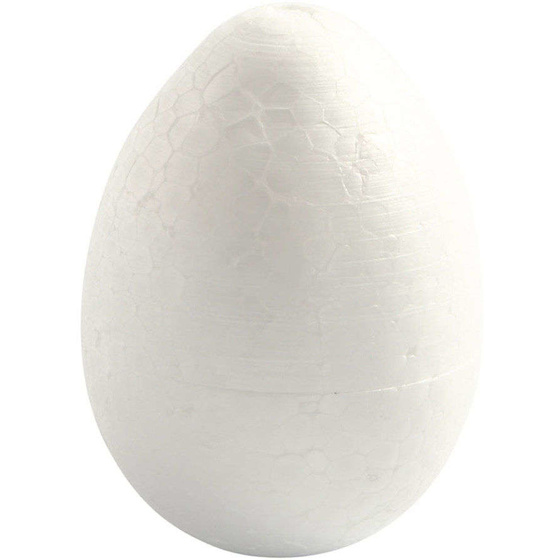 Styropor-Eier, H:10 cm, Wei, 5 Stck