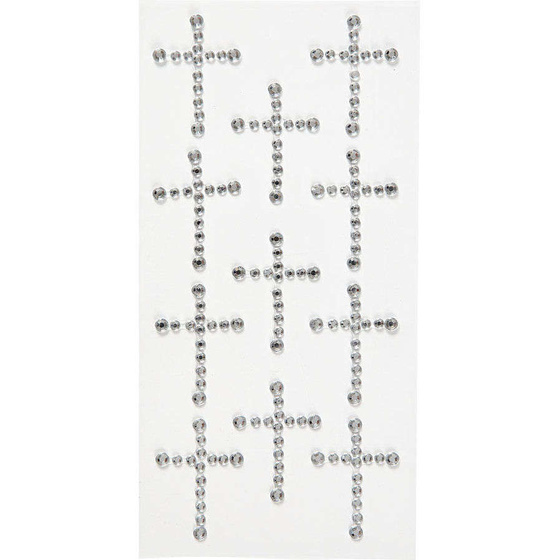 Strasstein-Sticker Kreuz