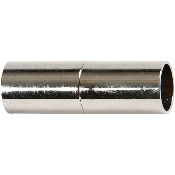 Magnetverschluss, 23 mm, LochGröße 6 mm, Versilbert