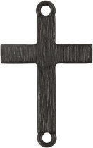 Kreuz, 20 x 30 mm, LochGröße 2 mm, Schwarz, 4 Stück