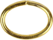 Biegering oval, 1 mm, innen 5,5x8 mm, vergoldet