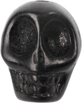 Howlith, 12 mm, LochGröße 1,5 mm, Schwarz, Totenkopf