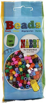 Nabbi Medium Fuse Beads mit Spalt, 5 x 5 x 2,5 mm, Standard-Farben, 1100sort.