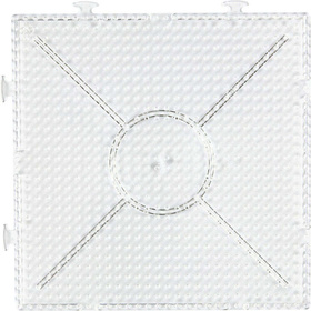 Nabbi Steckplatte, 15x15 cm, Transparent, groes Kombi-Quadrat