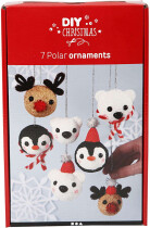 Bastelset Weihnachtskugeln Polartiere, 1 Set