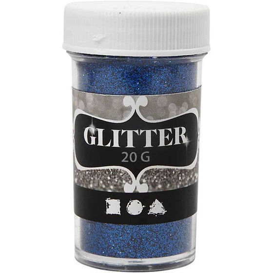 Glitter, 35 mm, 60 mm, Blau, 20g