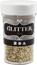 Glitter, Größe 1-3 mm, Gold, 30g