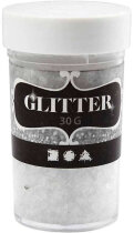 Glitter, Größe 1-3 mm, Transparent, 30g