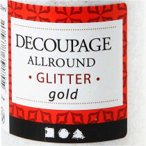 Découpage-Lack, Gold, Glitter