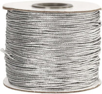 Elastikband, 1 mm, Silber, 100m