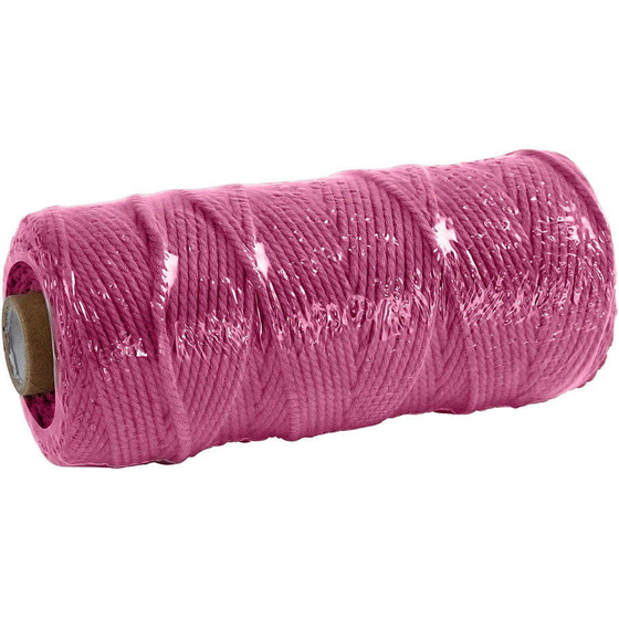 Baumwollkordel, Strke: 2 mm, Pink, 225g