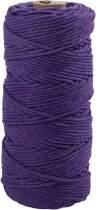 Baumwollkordel, Stärke: 2 mm, Violett, 225g