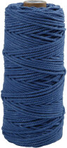 Baumwollkordel, Stärke: 2 mm, Blau, 225g
